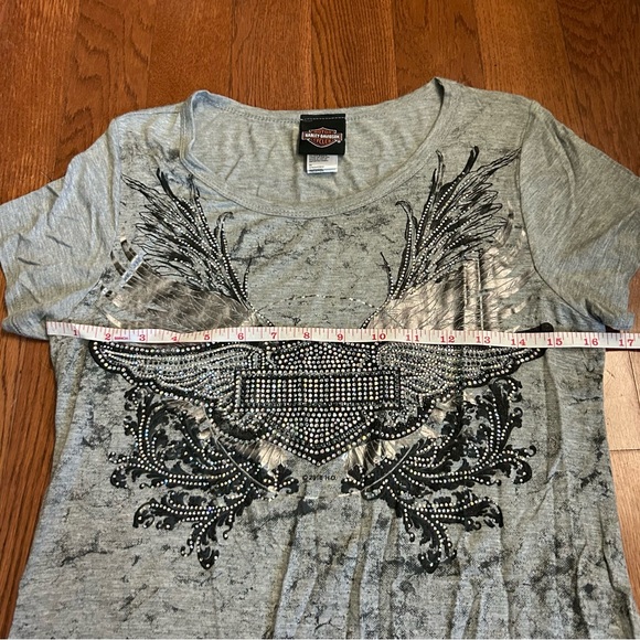 Harley Davidson rhinestone t-shirt dress. Size small - Picture 5 of 7